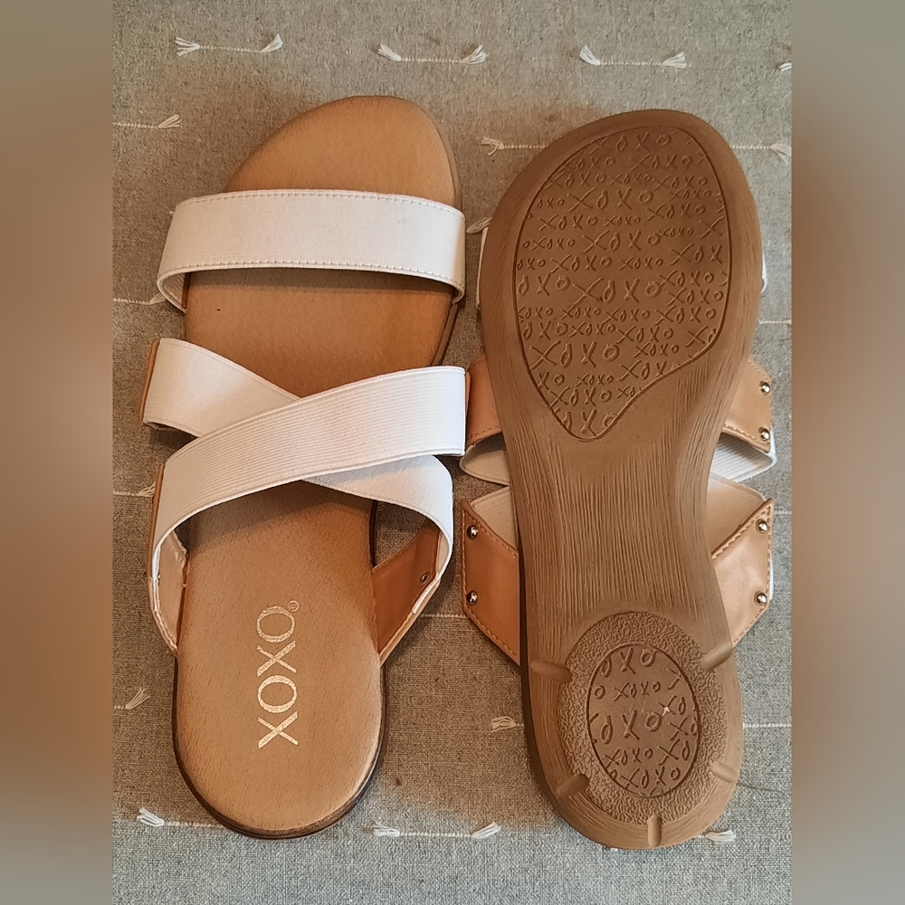 XOXO white sandals